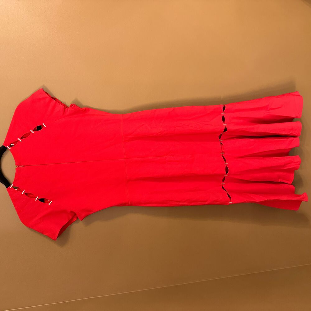 Jonathan Simkhai Product Cut-out Flounce Hem Sheath Dress Small size 4 - Picture 5 of 7